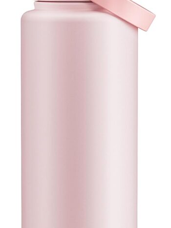 POWCAN 40 oz Insulated Water Bottle with 2-in-1 Straw and Spout Lid, Keep Cold 24H, Leak-Proof, BPA-Free, Double Wall Stainless Steel Water Bottle for Sports, Gym, Travel, and School (Cotton Candy)