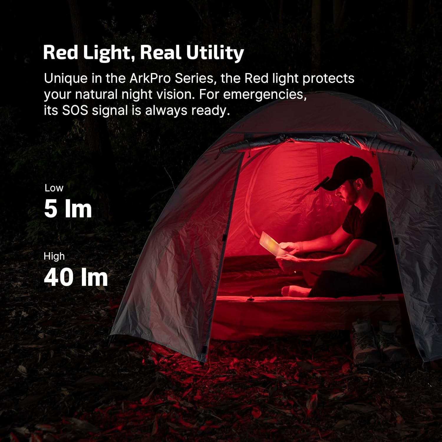 OLIGHT ArkPro Lite Flat Pocket Flashlight, Rechargeable Portable 1200 Lumens with White LED, Red Light, and UV Light, Triple Sources for Pet Urine Detection, Camping, Emergency, Working (Matte Black) - Image 5